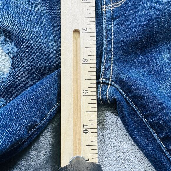 American Eagle Jegging Jeans‎ Womens Sz.4 Blue Stretch Mid-Rise Distressed - Picture 10 of 13